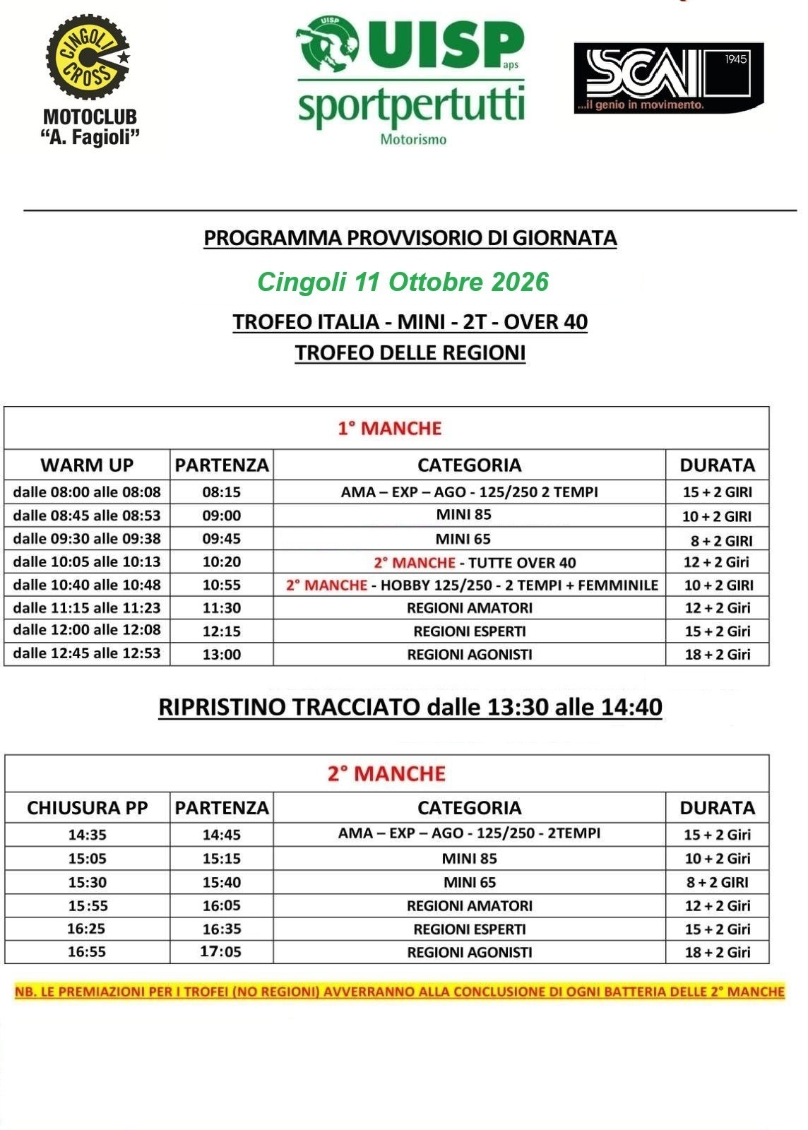 programma Cingoli TDR 26